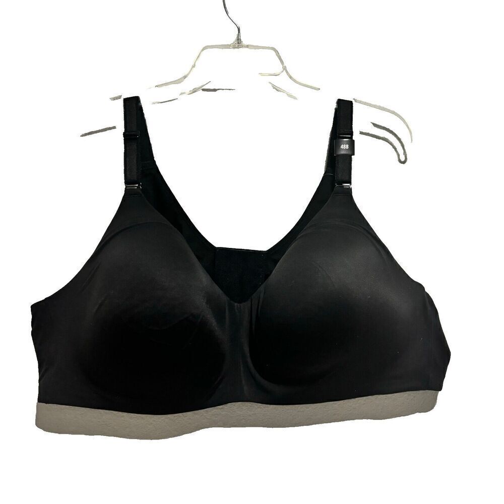 Torrid Curvy Wired Free Lightly Lined Everyday Bra 48B Black 360 Smoothening‎